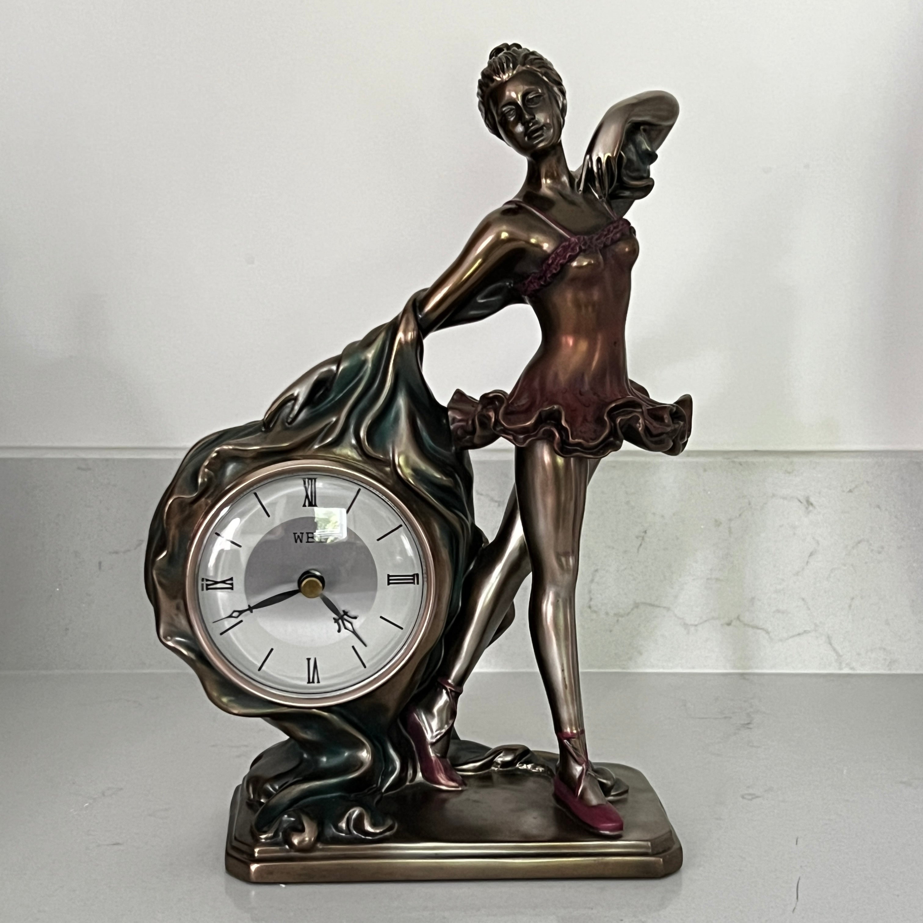 WFL Ballerina Quarts Mantle Clock